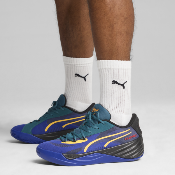 Zapatillas de basketball All-Pro NITRO™ Crowd Craze, Lapis Lazuli-Cold Green-PUMA Black, large-ARG