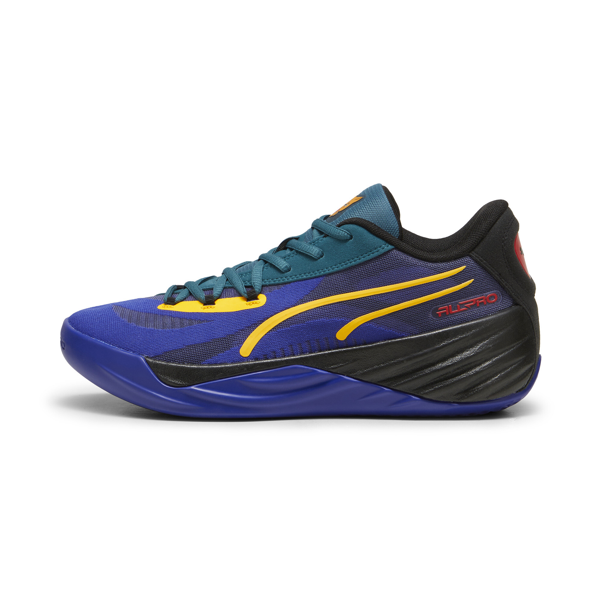 Puma All-Pro NITRO™ Crowd Craze Basketballschuhe | Mit Plain | Lapis Lazuli/Cold Green/Black | Größe: 41