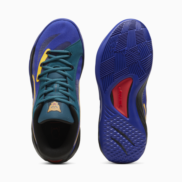 Zapatillas de basketball All-Pro NITRO™ Crowd Craze, Lapis Lazuli-Cold Green-PUMA Black, large-ARG