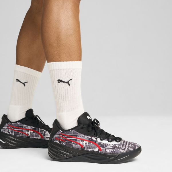 Zapatillas de basketball All-Pro NITRO™ 2 Media Day, PUMA Black-PUMA White-For All Time Red, large-ARG
