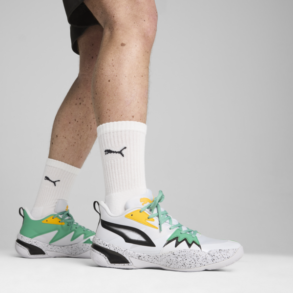 Genetics Speckle Basketball Shoes Unisex, PUMA Black-Silver Mist-Jade Frost, large-ZAF