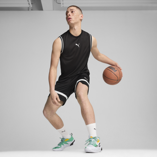 Genetics Speckle Basketball Shoes Unisex, PUMA Black-Silver Mist-Jade Frost, large-ZAF