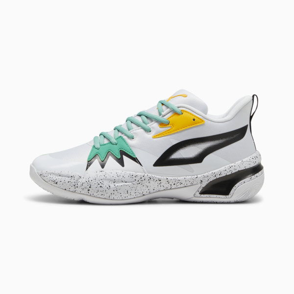 Genetics Speckle Basketball Shoes Unisex, PUMA Black-Silver Mist-Jade Frost, large-ZAF