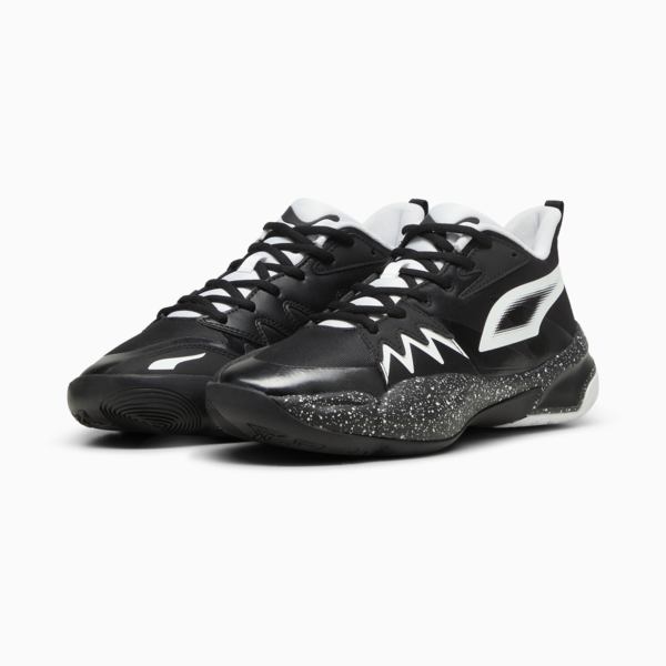 Zapatillas de basketball Genetics Speckle unisex, PUMA Black-PUMA White, large-ARG