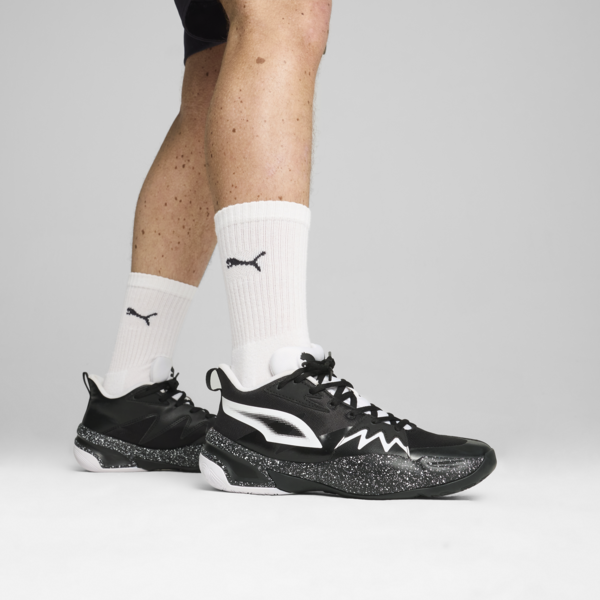 Zapatillas de basketball Genetics Speckle unisex, PUMA Black-PUMA White, large-ARG