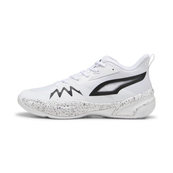 Genetics Speckle Basketball Shoes Unisex, PUMA White, large-ZAF