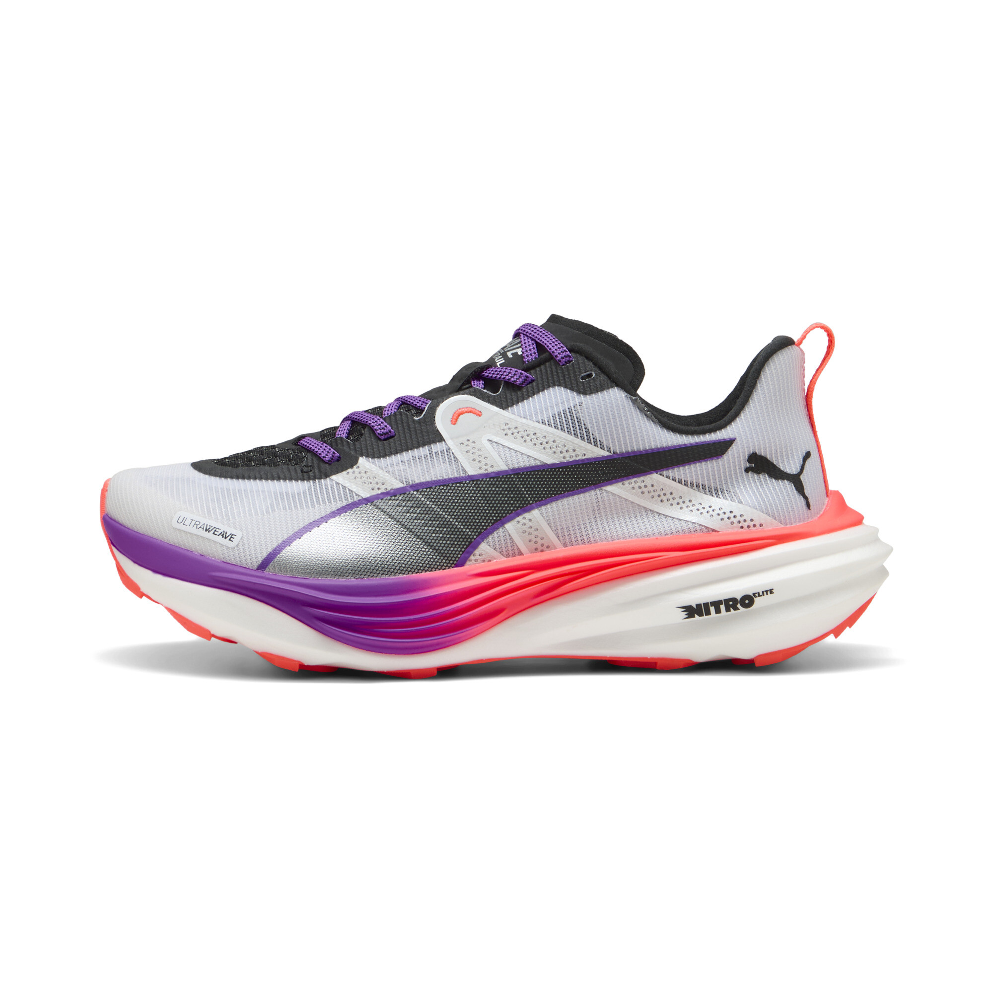 Puma Deviate NITRO™ Elite Trail-Laufschuhe Damen | White/Glowing Red/Pure Magenta | Größe: 40.5