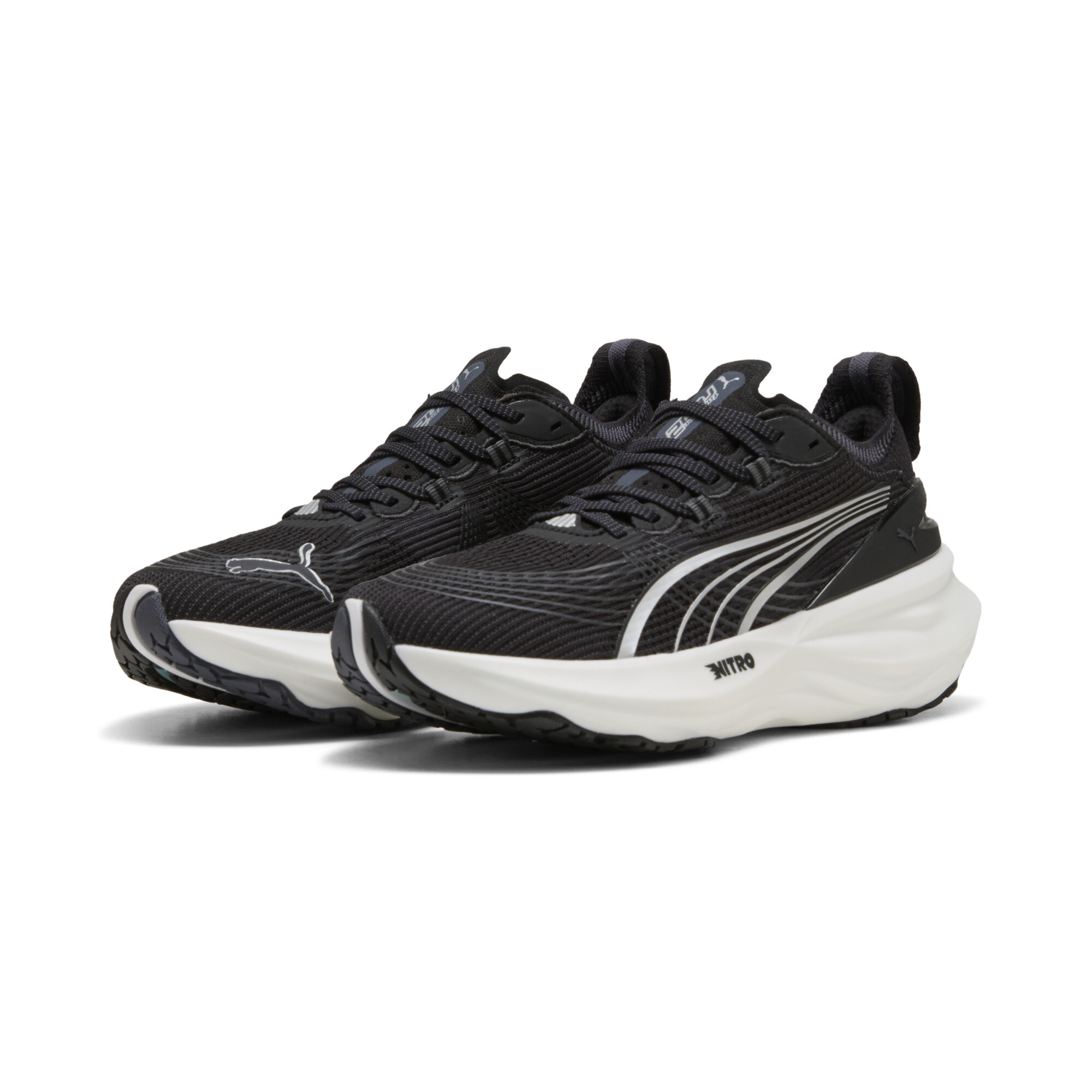 PUMA ForeverRun NITROâ¢ 2 hardloopschoenen voor Dames, Zwart/Wit, Maat 36 thumbnail 6