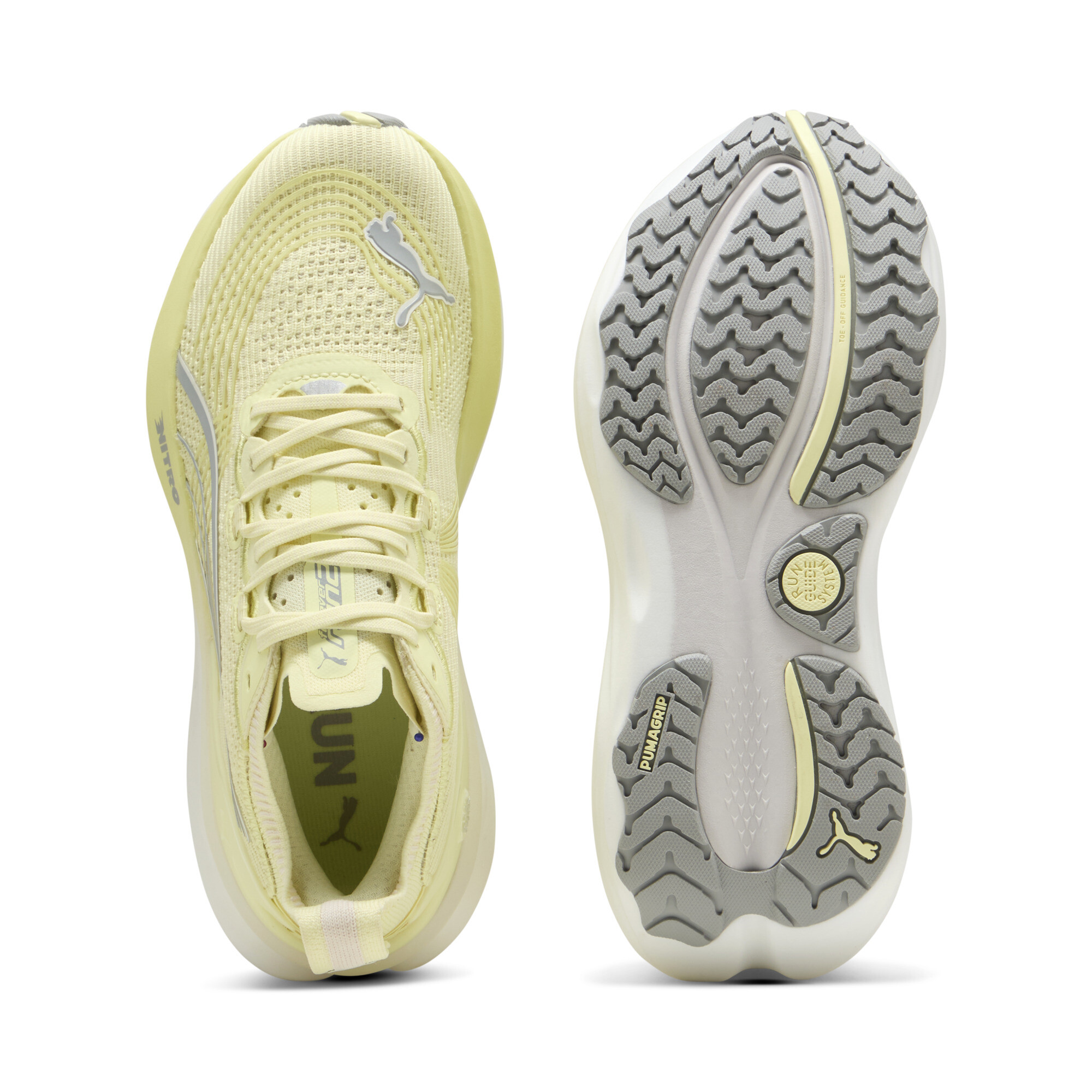 PUMA ForeverRun NITROâ¢ 2 hardloopschoenen voor Dames, Wit/Goud, Maat 42 thumbnail 4