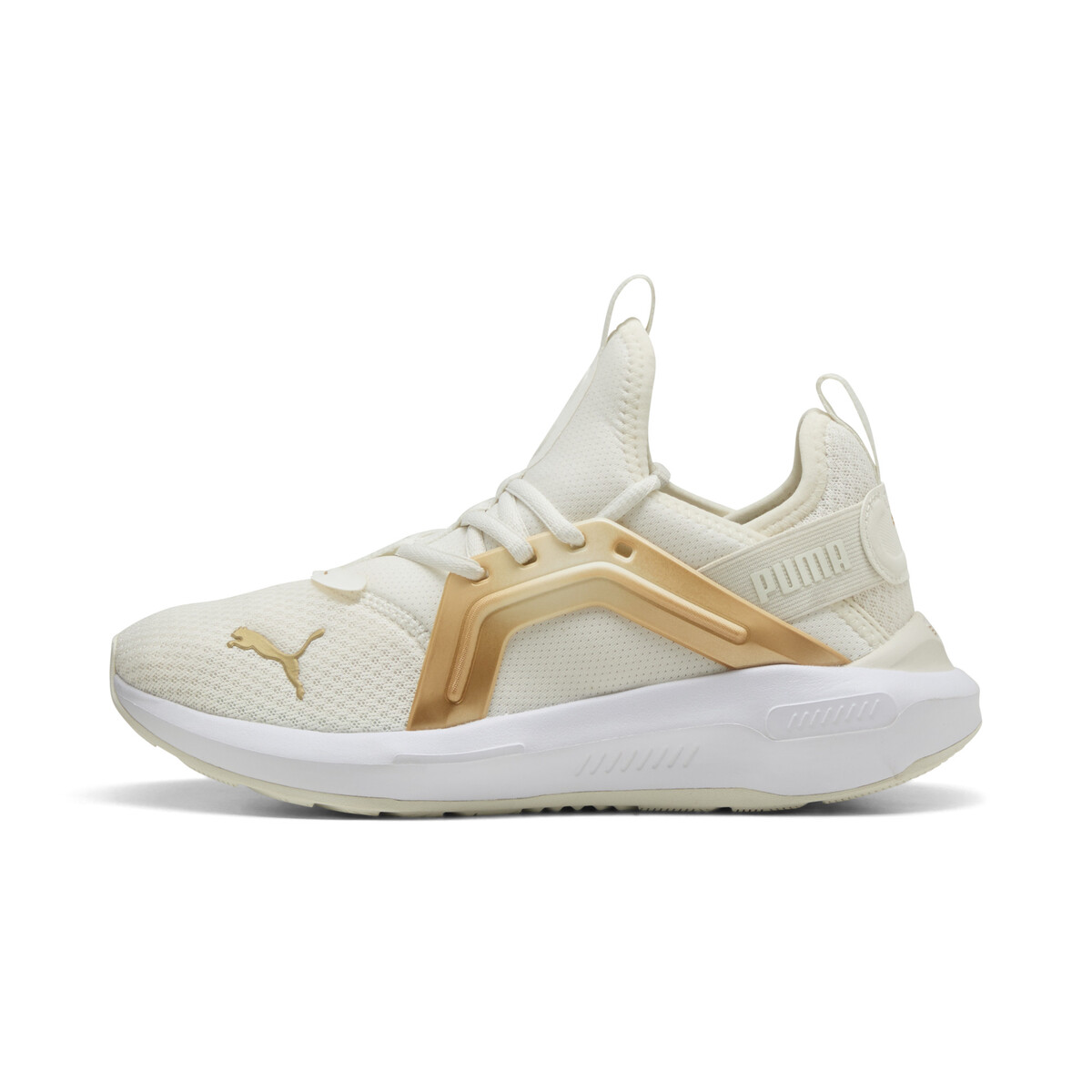 Softride Enzo 5 Metallic Running Shoes Women in Warm White/Gold Black by PUMA, UK 5