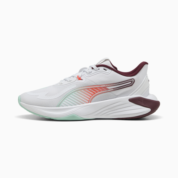 PWR Hybrid Training Shoes Women, PUMA White-Ruby Shimmer-Mint Melt-Glowing Red, large-ZAF