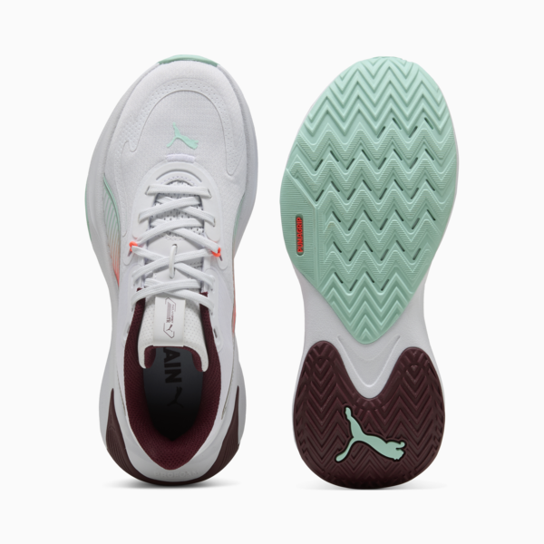 PWR Hybrid Training Shoes Women, PUMA White-Ruby Shimmer-Mint Melt-Glowing Red, large-ZAF