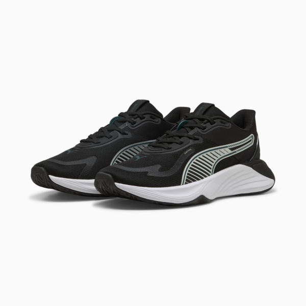 PWR Hybrid Training Shoes Women, PUMA Black-Sage Frost-Green Terrain, large-ZAF