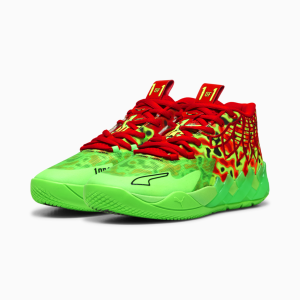 MB.01 Thermal Basketball Shoes, Fluro Green Pes-PUMA Red, large-ZAF