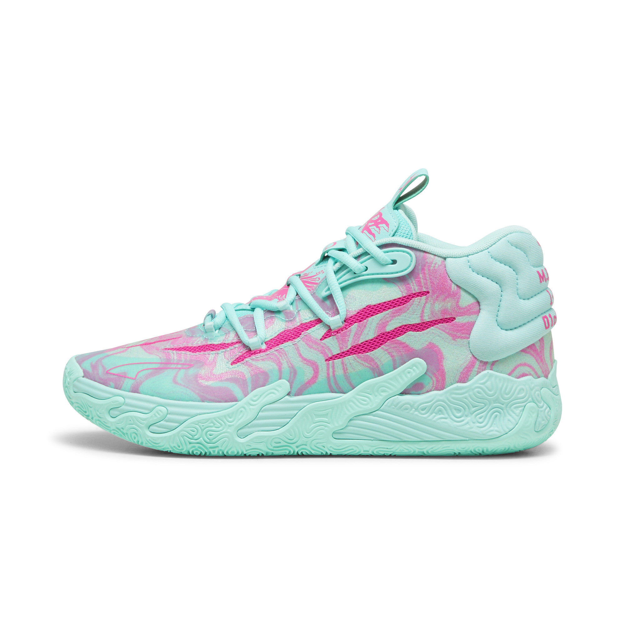 Puma MB.03 Miami Basketballschuhe | Mit Colorful | Electric Peppermint/Ravish | Größe: 47