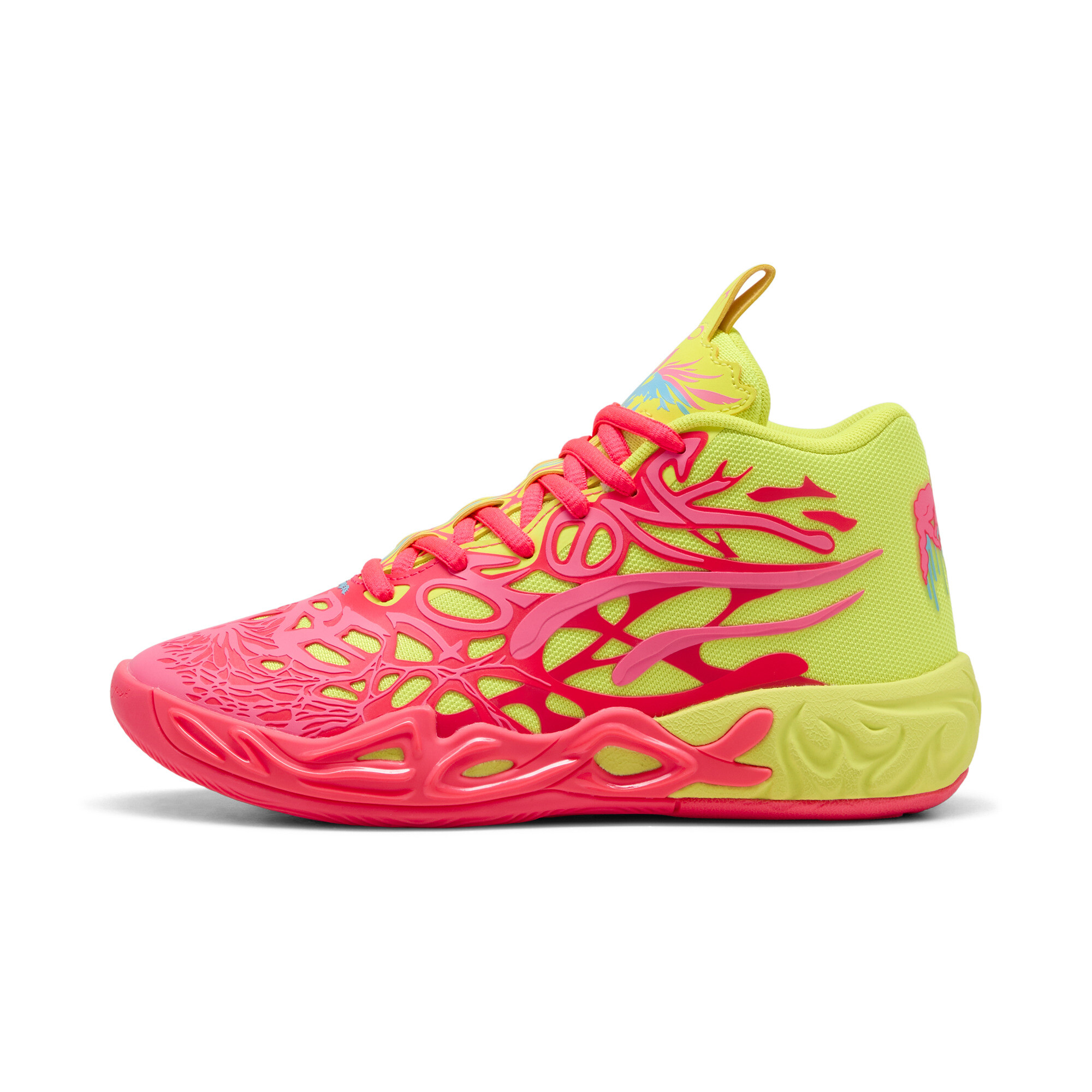 Puma MB.04 1Love Basketballschuhe Teenager Für Für Kinder | Mit Colorful | Pink Alert/Yellow Alert | Größe: 38.5