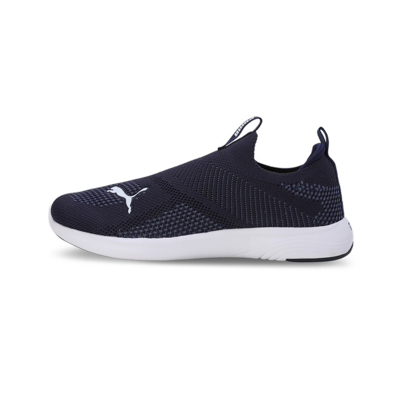 Men's PUMA Softride Gush Slip-On Shoes in White/Black/Blue size UK 10