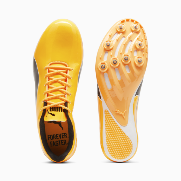 evoSPEED Sprint 14.5 Spikes Unisex, Sun Stream-PUMA Black-PUMA White, large-ZAF