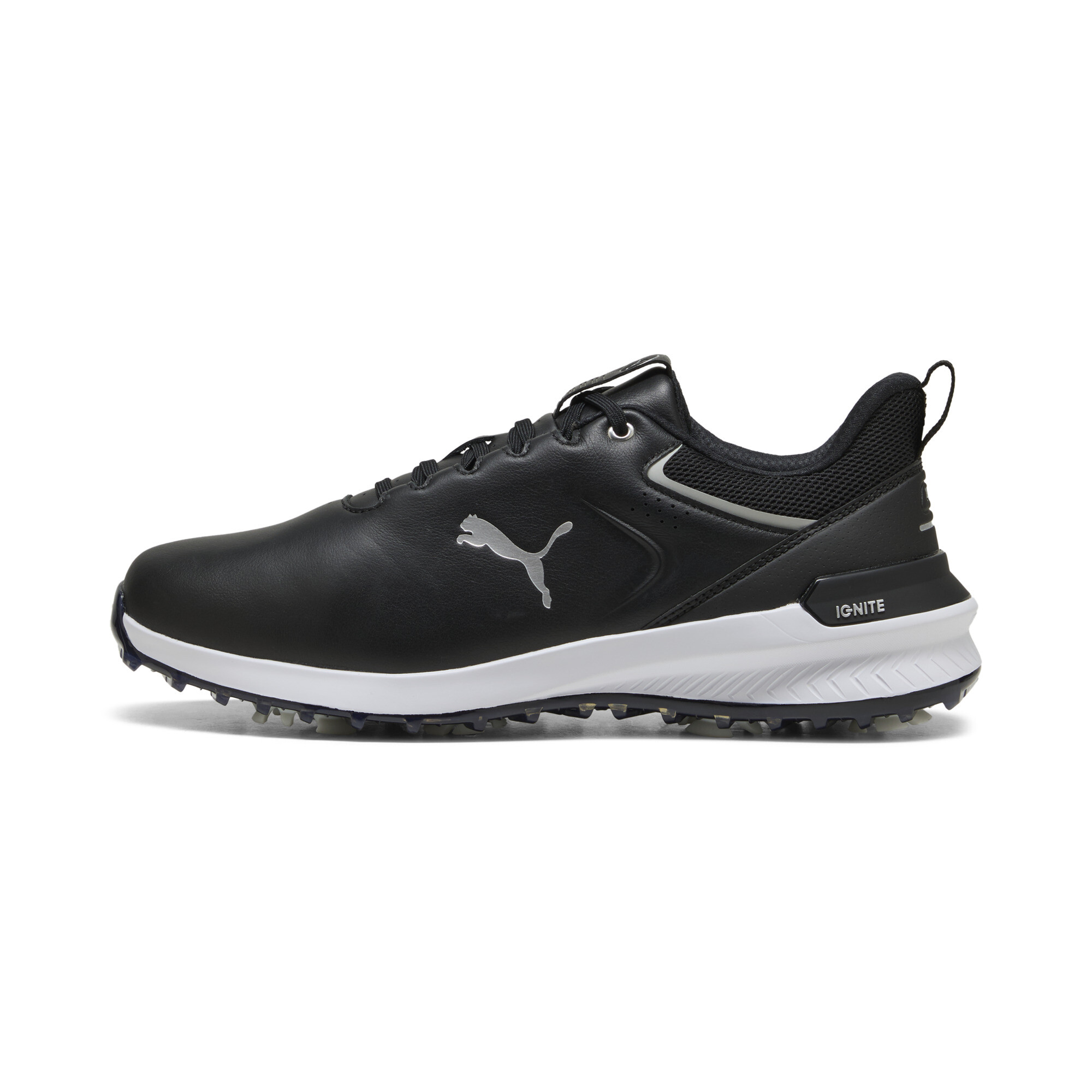 Puma IGNITE Innovate Golfschuhe aus Leder Herren | Mit Plain | Black/Silver | Größe: 44