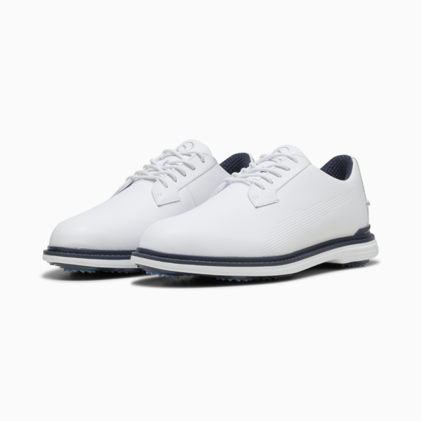PUMA Royale Golf Shoes Men, PUMA White-Deep Navy-Team Light Blue, large-ZAF