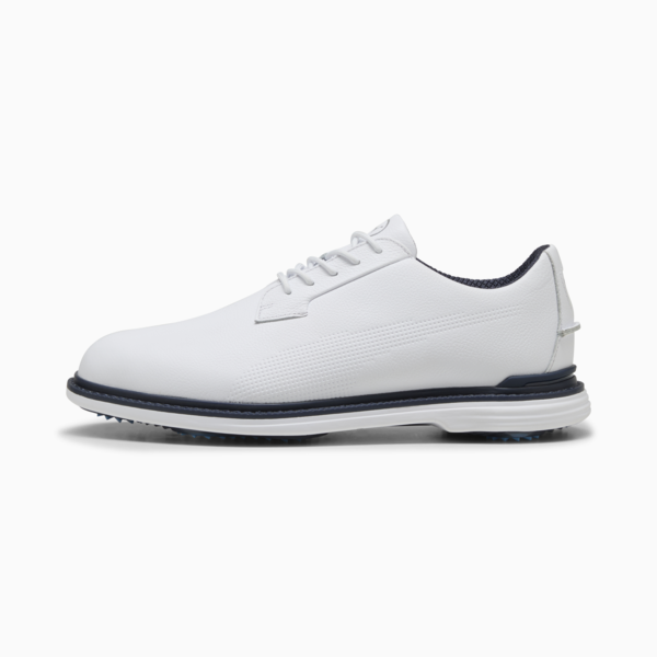 PUMA Royale Golf Shoes Men, PUMA White-Deep Navy-Team Light Blue, large-ZAF