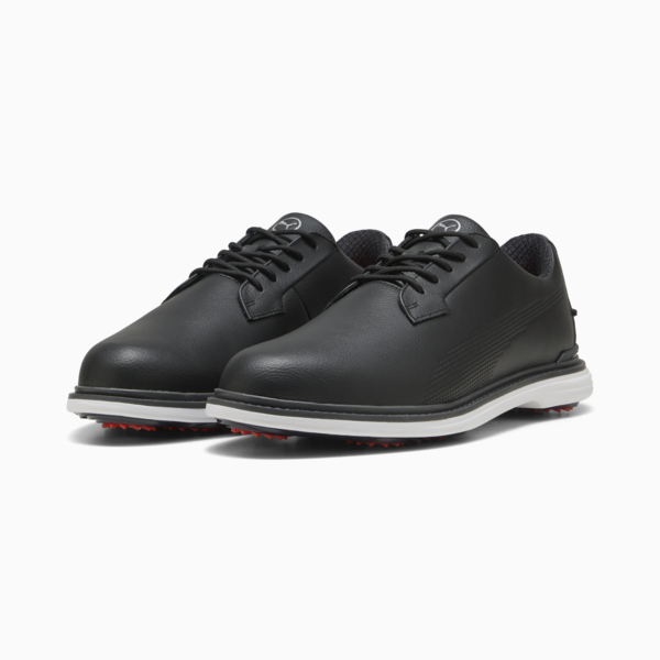 PUMA Royale Golf Shoes Men, PUMA Black-Flat Dark Gray-Red Blast, large-ZAF