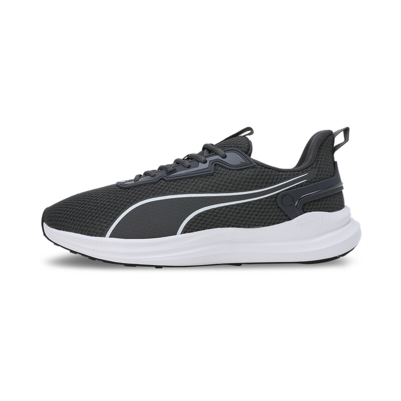 Men's PUMA Mile On Running Shoes in White/Black/Gray size UK 10