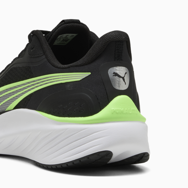 Pounce Lite Running Shoes, PUMA Black-Green Glare, large-ZAF