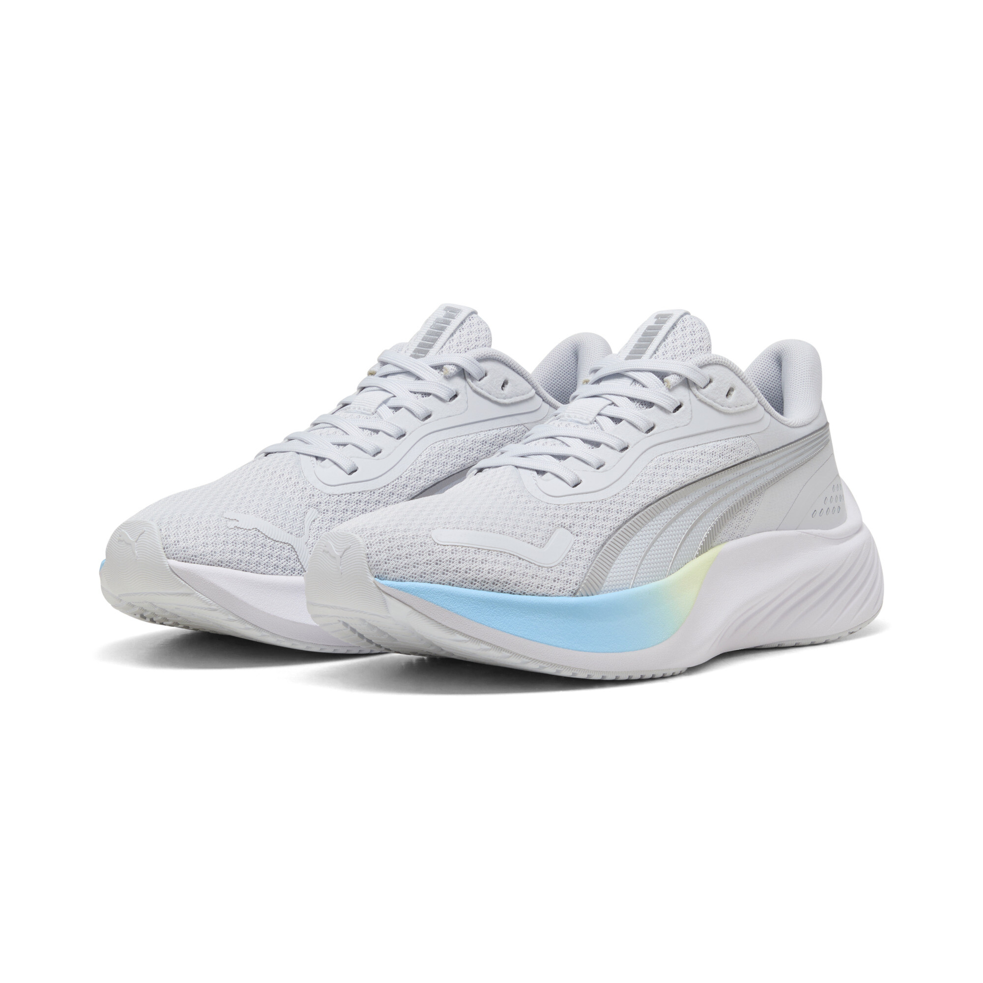 PUMA Pounce Lite hardloopschoenen, Blauw/Zilver, Maat 44