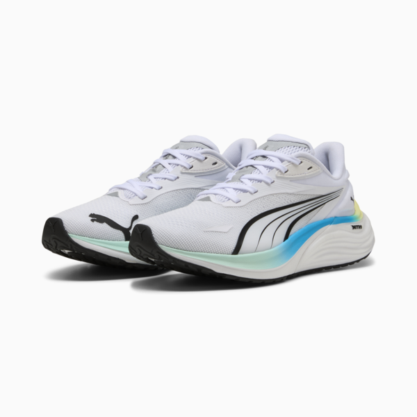 Zapatillas de running Electrify NITRO™ 4 para mujer, PUMA White-Mint Melt-Speed Blue, large-ARG