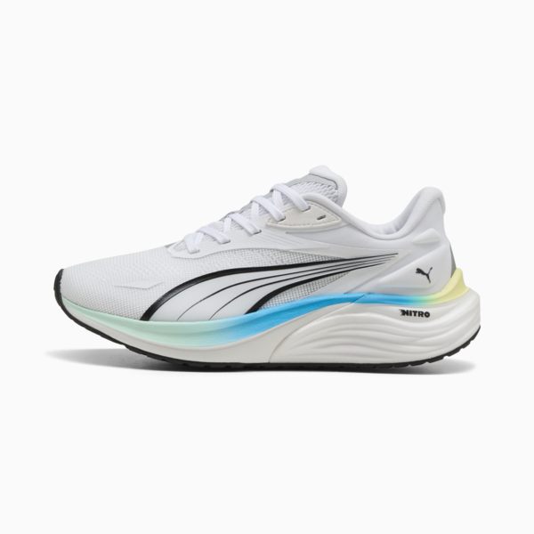 Zapatillas de running Electrify NITRO™ 4 para mujer, PUMA White-Mint Melt-Speed Blue, large-ARG