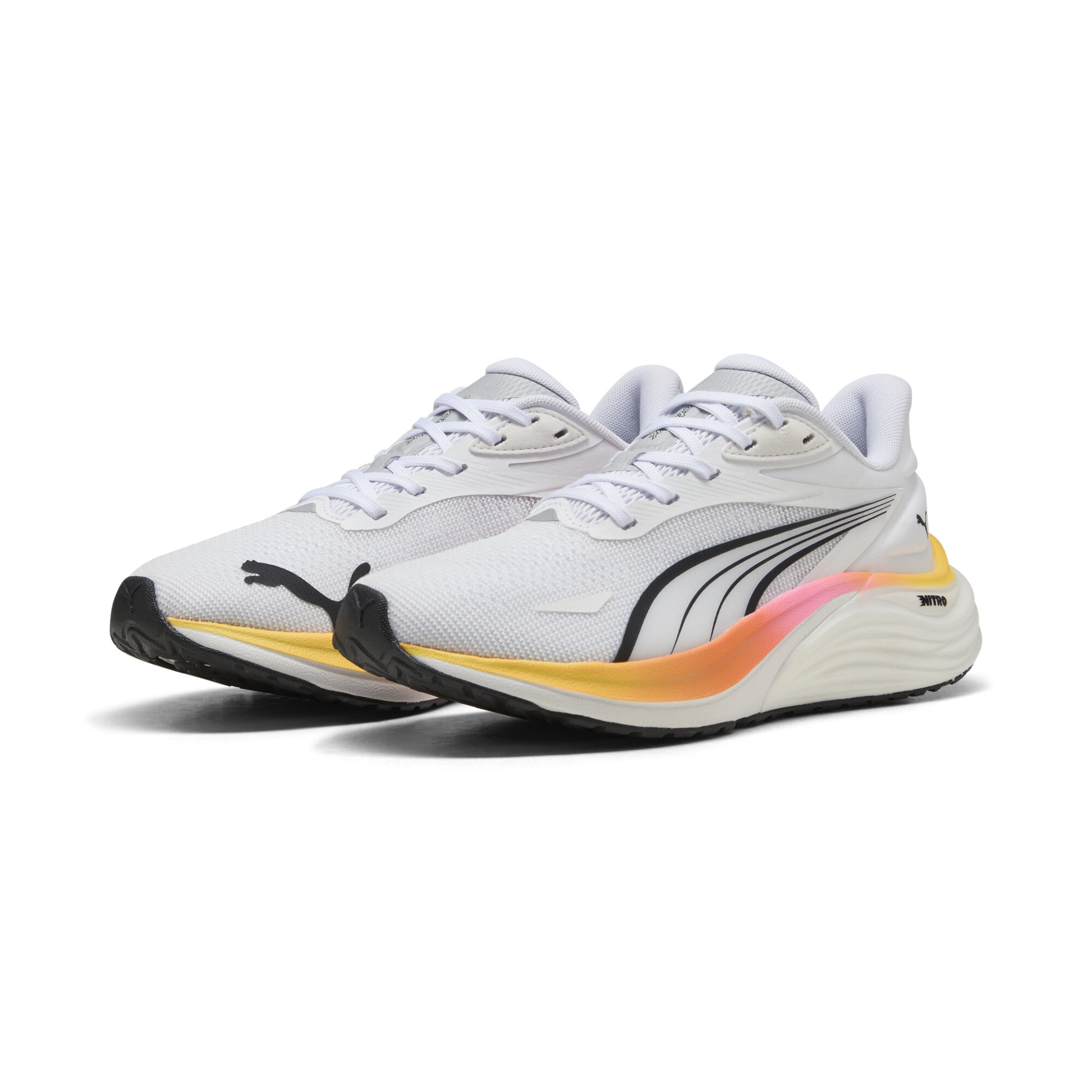 PUMA Electrify NITROâ¢ 4 hardloopschoenen voor Dames, Roze/Wit, Maat 40,5