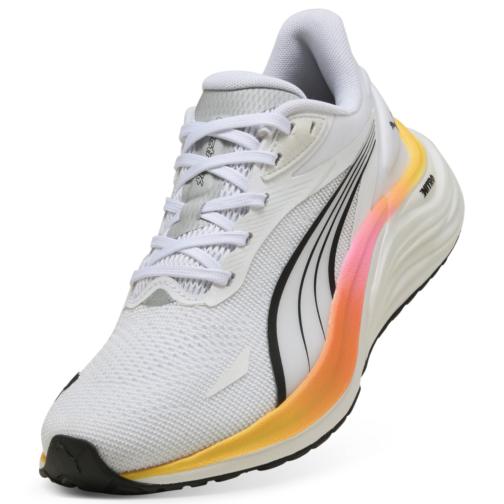 PUMA Electrify NITROâ¢ 4 hardloopschoenen voor Dames, Roze/Wit, Maat 40,5 thumbnail 2