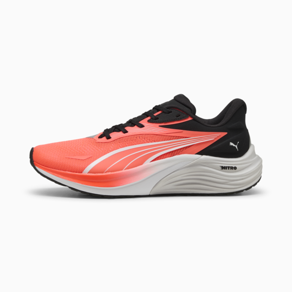 Electrify NITRO™ 4 Running Shoes Men, Glowing Red-PUMA White-Feather Gray, large-MEX