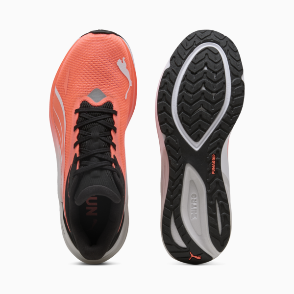 Electrify NITRO™ 4 Running Shoes Men, Glowing Red-PUMA White-Feather Gray, large-MEX