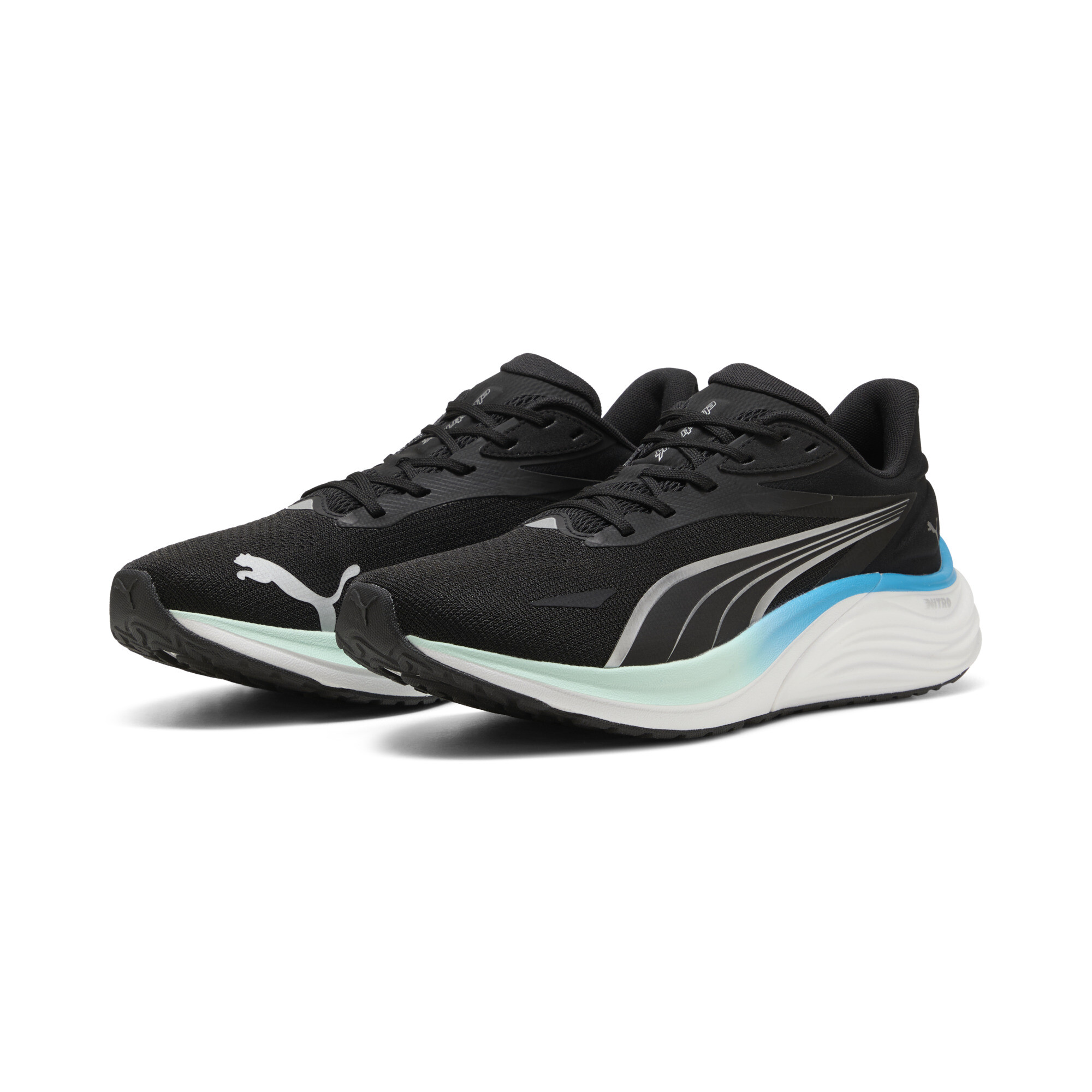 PUMA Electrify NITROâ¢ 4 hardloopschoenen voor Heren, Blauw/Zwart, Maat 42 thumbnail 6
