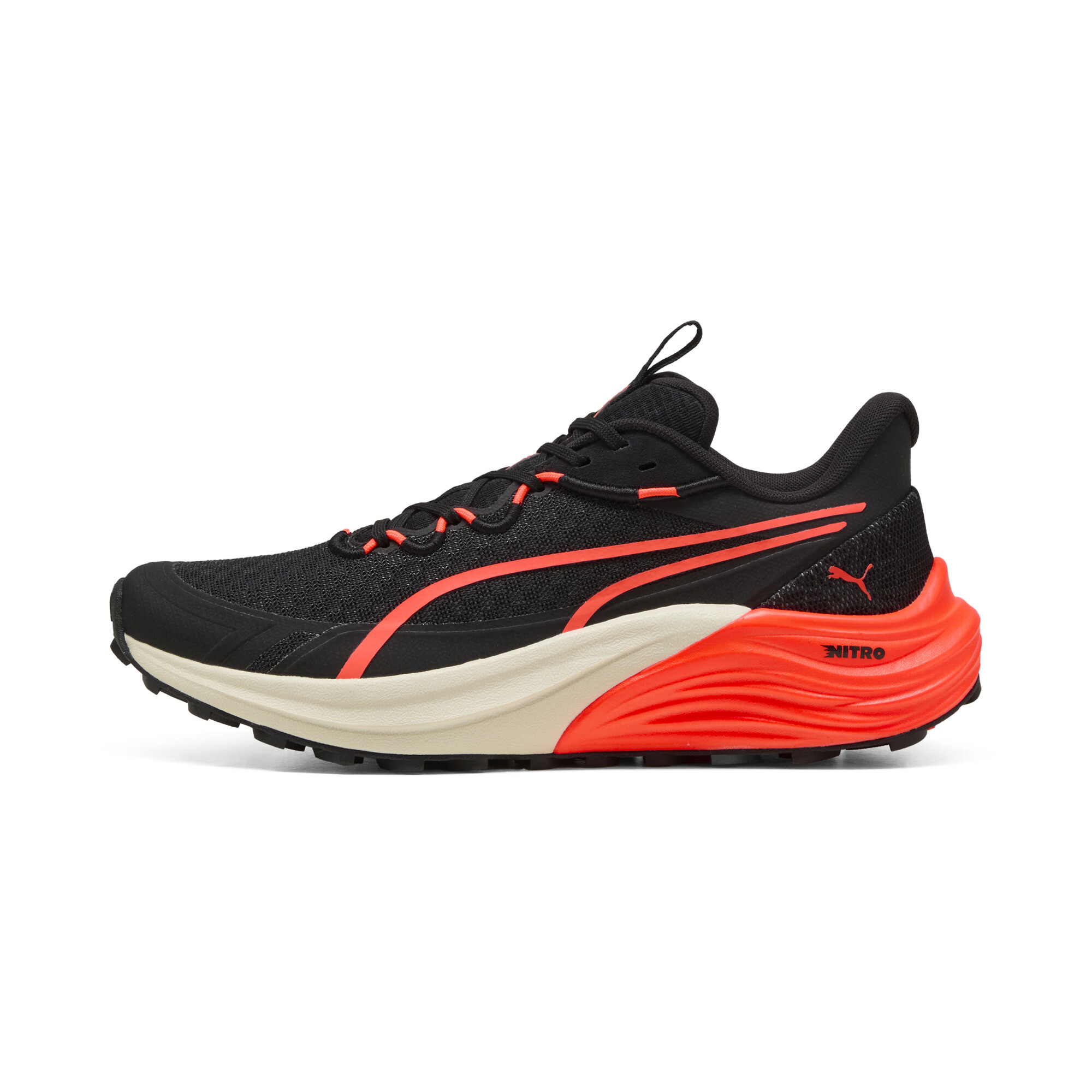 Puma Electrify NITRO™ 4 Trail Laufschuhe Herren | Black/Glowing Red/Warm White | Größe: 42.5