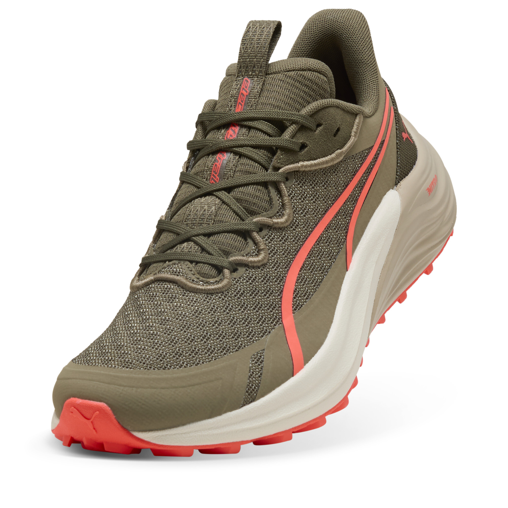 PUMA Electrify NITRO™ 4 trailrunningschoenen voor Heren, Groen/Rood