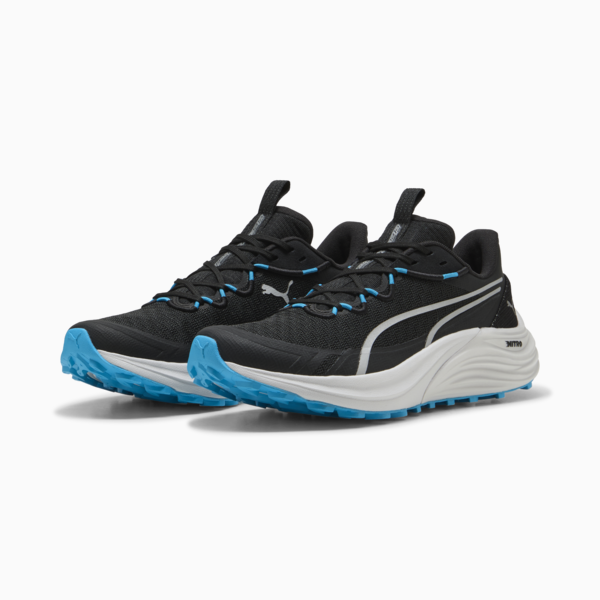 Electrify NITRO™ 4 Trail Running Shoes Men, PUMA Black-Speed Blue-Feather Gray, large-ZAF