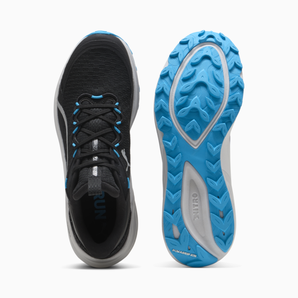 Electrify NITRO™ 4 Trail Running Shoes Men, PUMA Black-Speed Blue-Feather Gray, large-ZAF