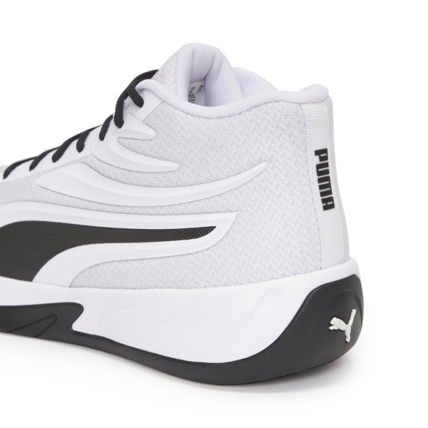 Zapatillas de basketball Court Pro unisex, PUMA White-PUMA Black, large-ARG