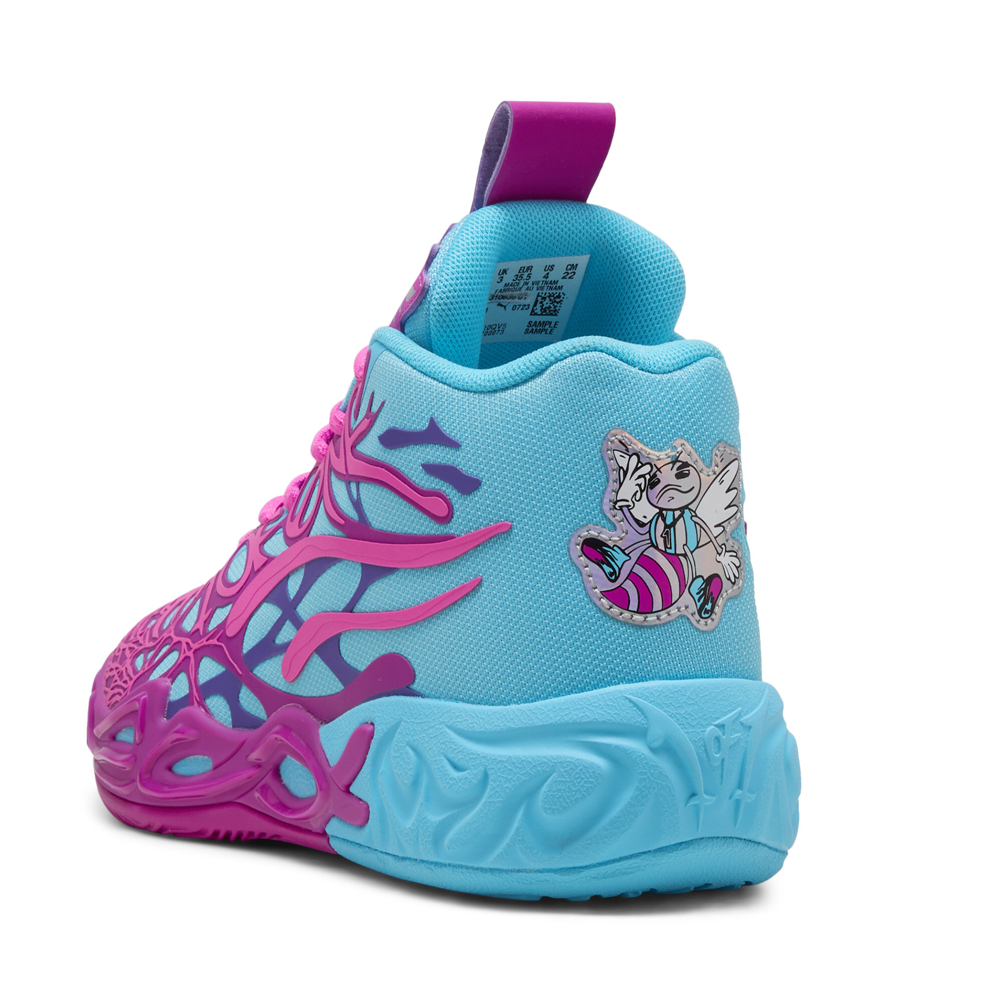 PUMA MB.04 Iridescent Hornets Basketball Shoes Youth In Pink, Size EU 35.5