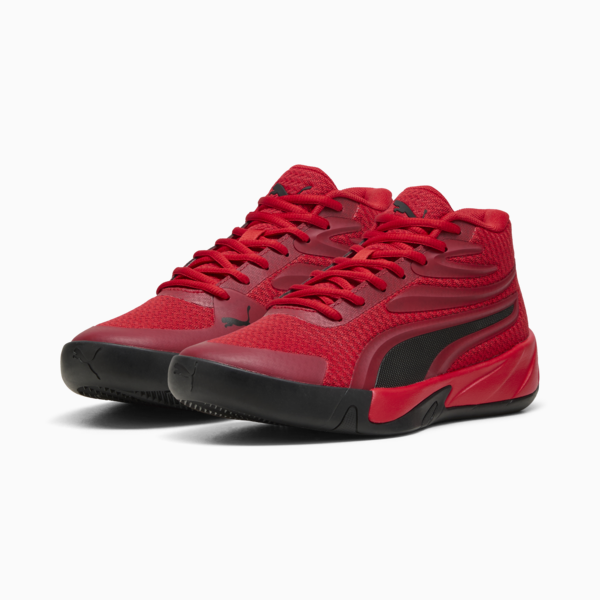Zapatillas de básquet Court Pro juvenil, For All Time Red-PUMA Black, large-ARG