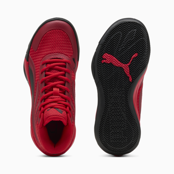 Zapatillas de básquet Court Pro juvenil, For All Time Red-PUMA Black, large-ARG