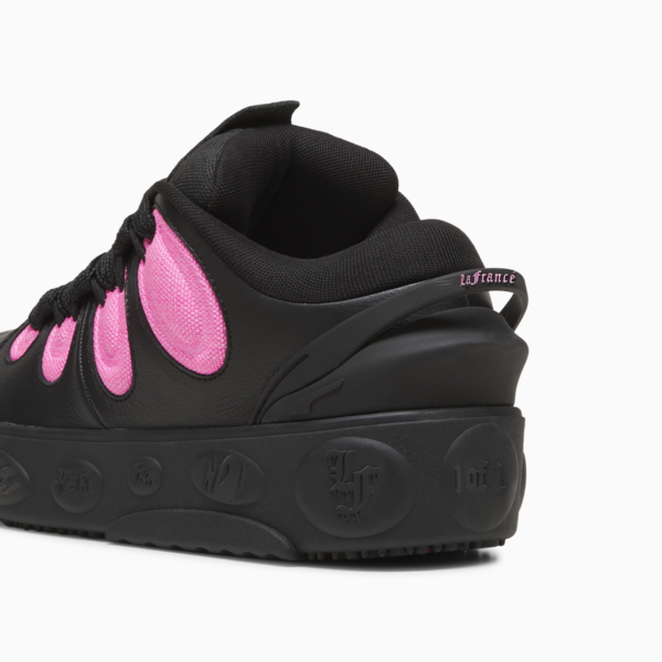 Tenis de basquetbol LaFrancé Untouchable, PUMA Black-Glowing Pink, large-MEX