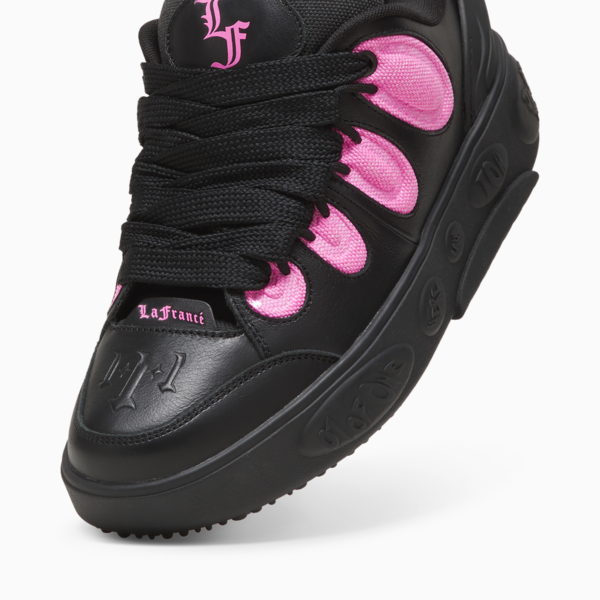 Tenis de basquetbol LaFrancé Untouchable, PUMA Black-Glowing Pink, large-MEX