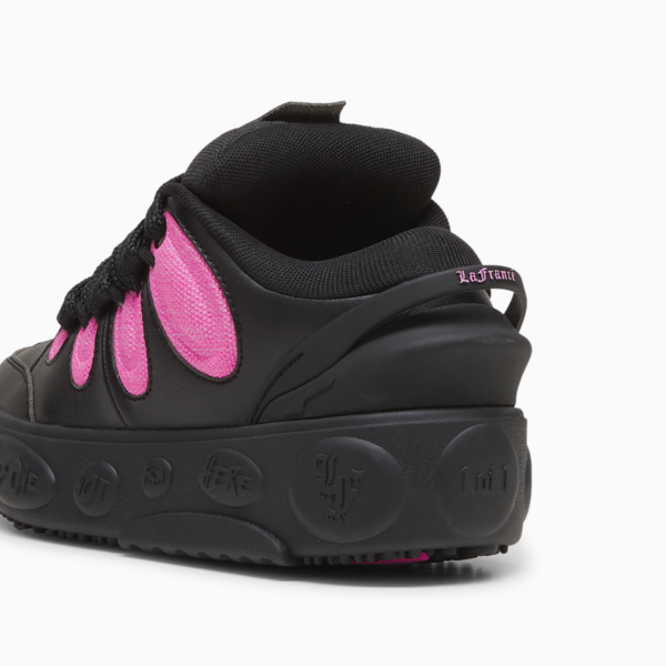 Tenis de básquetbol LaFrancé Untouchable adolescentes, PUMA Black-Glowing Pink, large-MEX