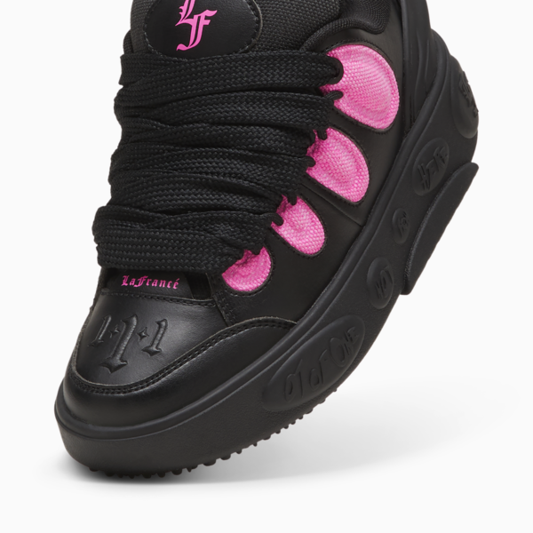 Tenis de básquetbol LaFrancé Untouchable adolescentes, PUMA Black-Glowing Pink, large-MEX