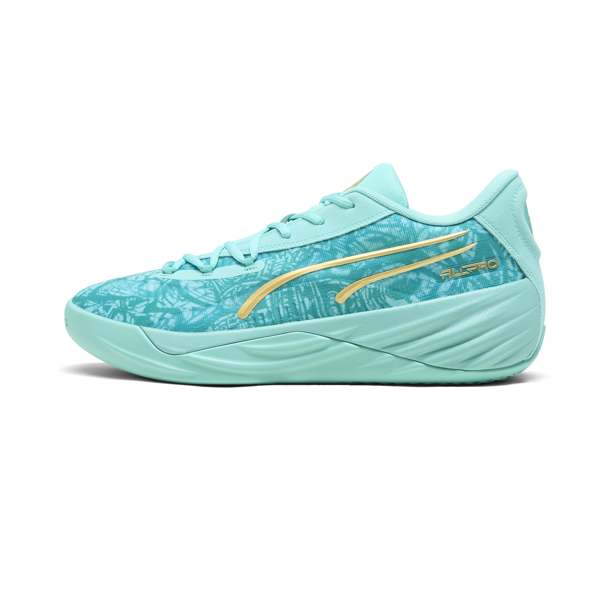 Puma All-Pro NITRO™ Mexico Basketballschuhe Unisex | Mit Plain | Aquatic/Sparkling Green | Größe: 43