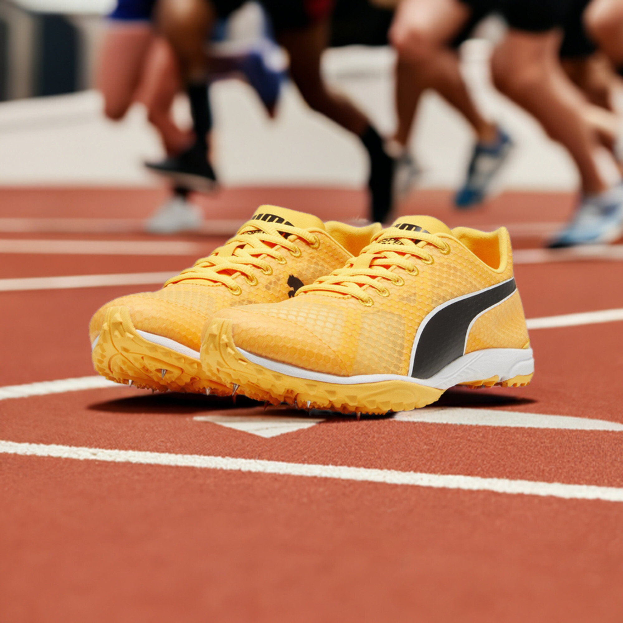 PUMA evoSPEED Haraka 8 Unisex Spikes, Zwart/Wit, Maat 38 thumbnail 6